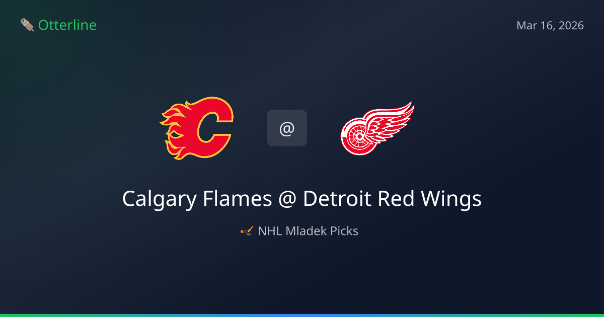 NHL Picks Today (March 16, 2026): Calgary Flames at Detroit Red Wings | AI Model Consensus