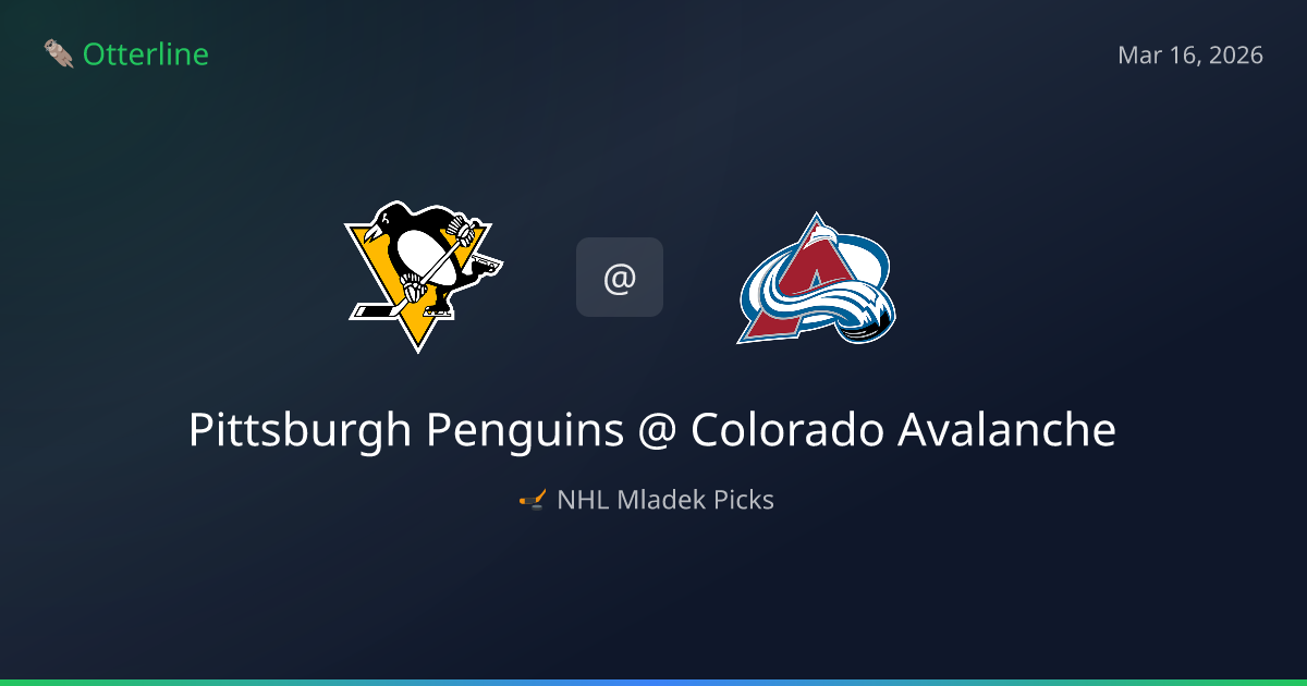 NHL Picks Today (March 16, 2026): Pittsburgh Penguins at Colorado Avalanche | AI Model Consensus