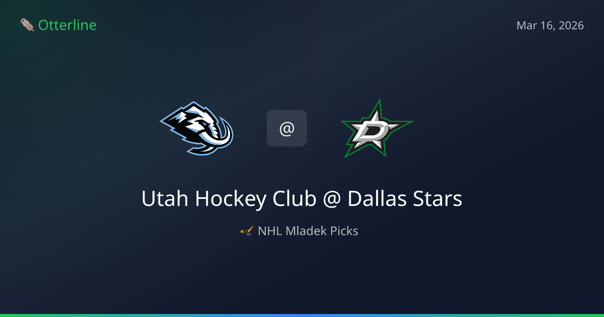 NHL Picks Today (March 16, 2026): Utah Hockey Club at Dallas Stars | AI Model Consensus