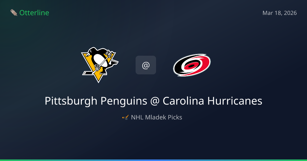 NHL Picks Today (March 18, 2026): Pittsburgh Penguins at Carolina Hurricanes | AI Model Consensus