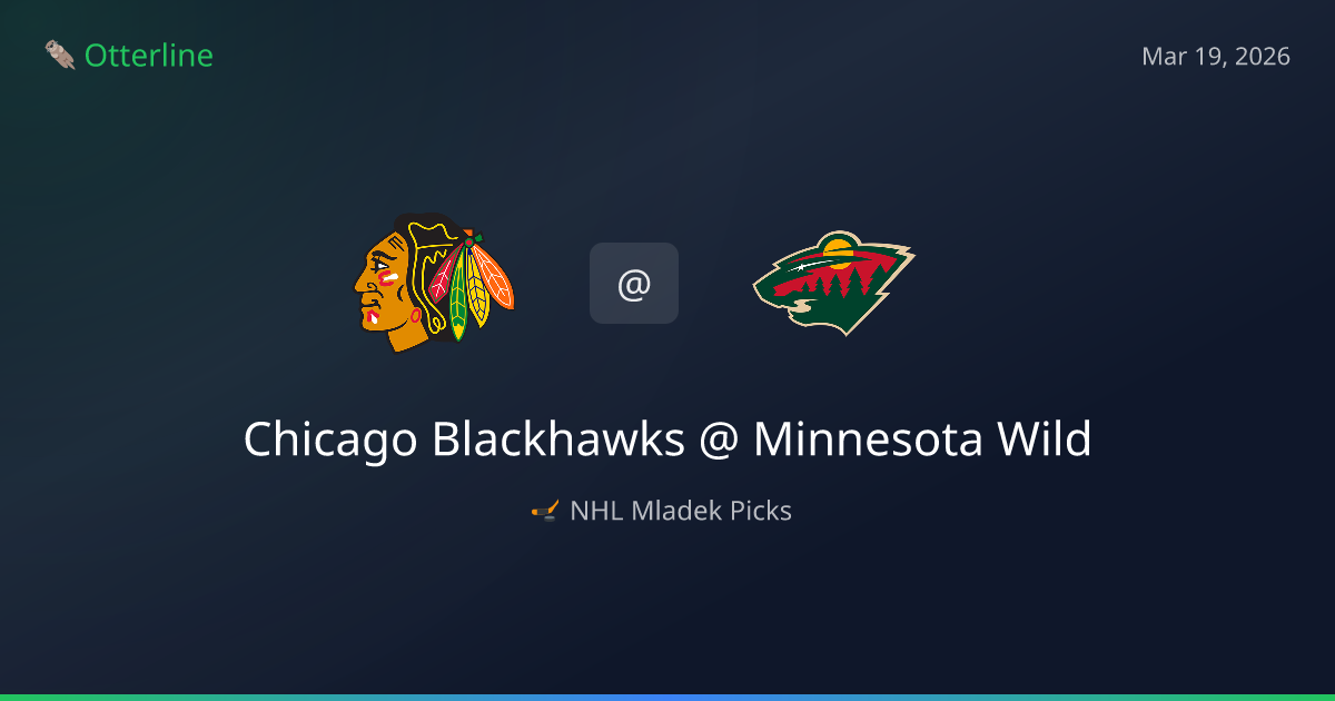 NHL Picks Today (March 19, 2026): Chicago Blackhawks at Minnesota Wild | AI Model Consensus