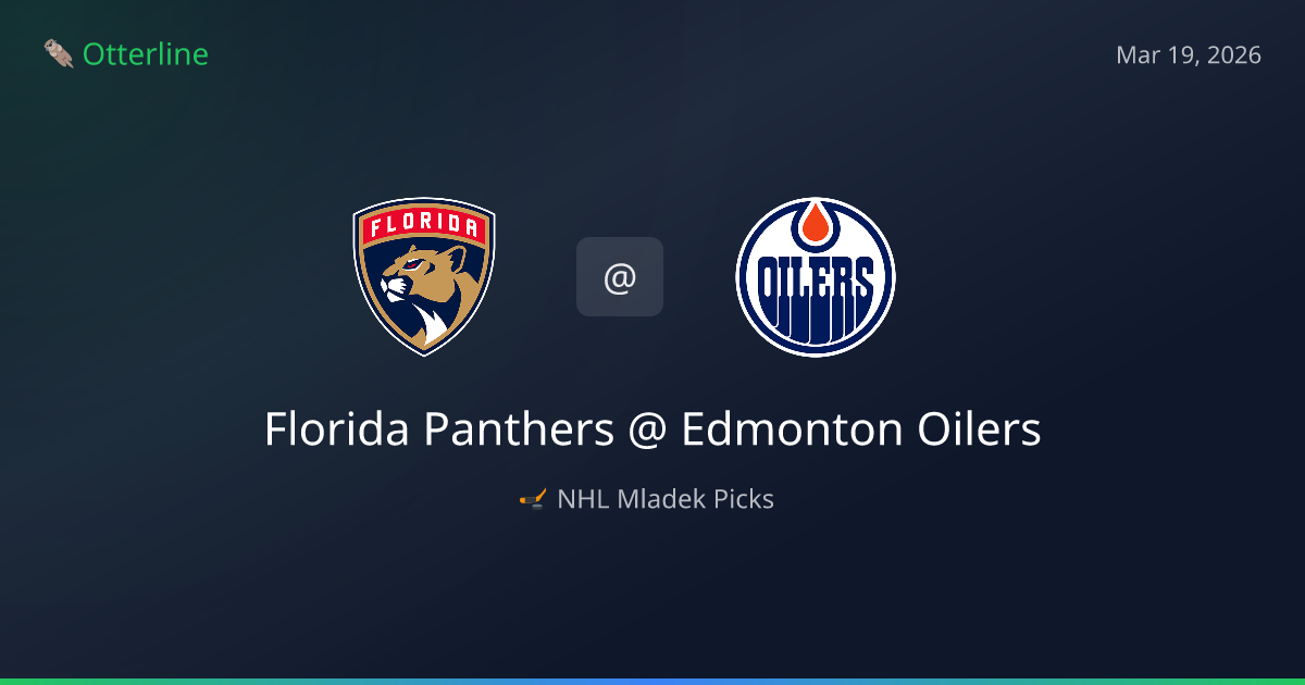 NHL Picks Today (March 19, 2026): Florida Panthers at Edmonton Oilers | AI Model Consensus