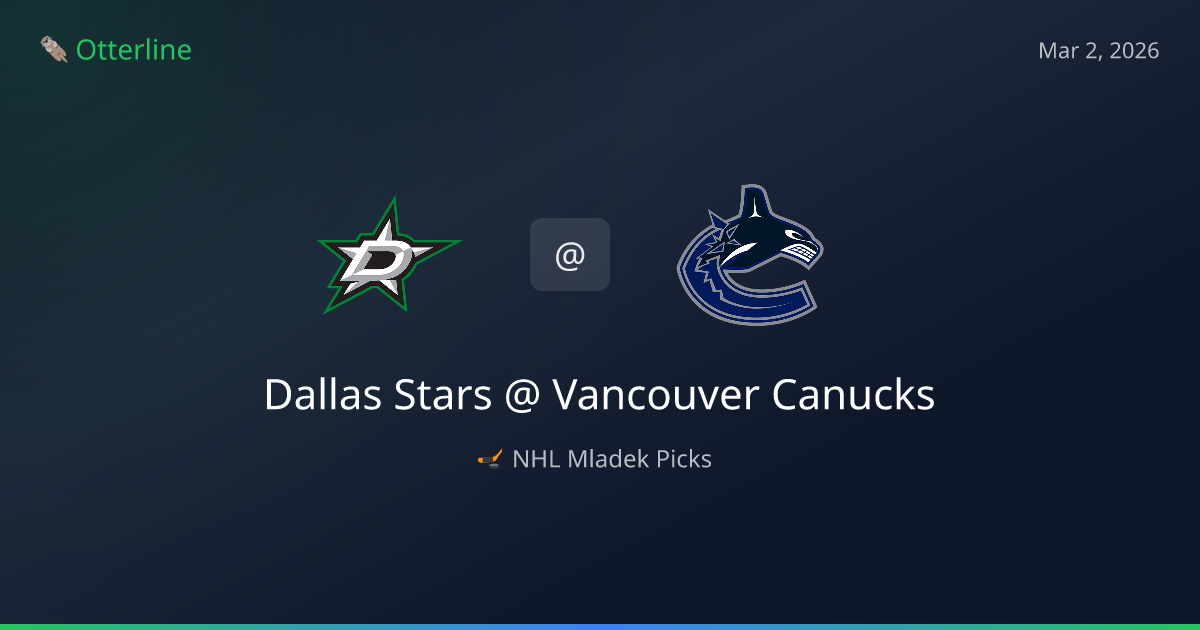 NHL Picks Today (March 2, 2026): Dallas Stars at Vancouver Canucks | AI Model Consensus
