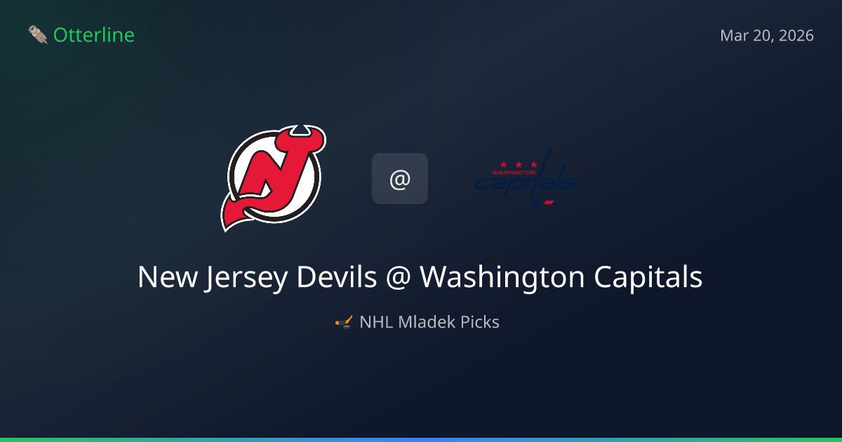 NHL Picks Today (March 20, 2026): New Jersey Devils at Washington Capitals | AI Model Consensus