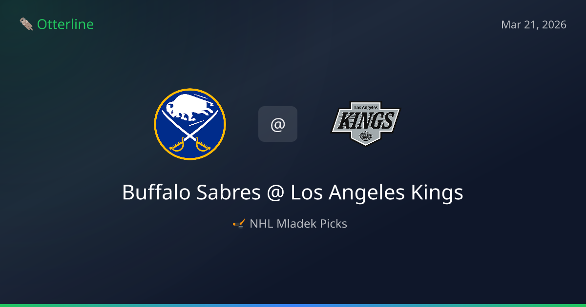 NHL Picks Today (March 21, 2026): Buffalo Sabres at Los Angeles Kings | AI Model Consensus