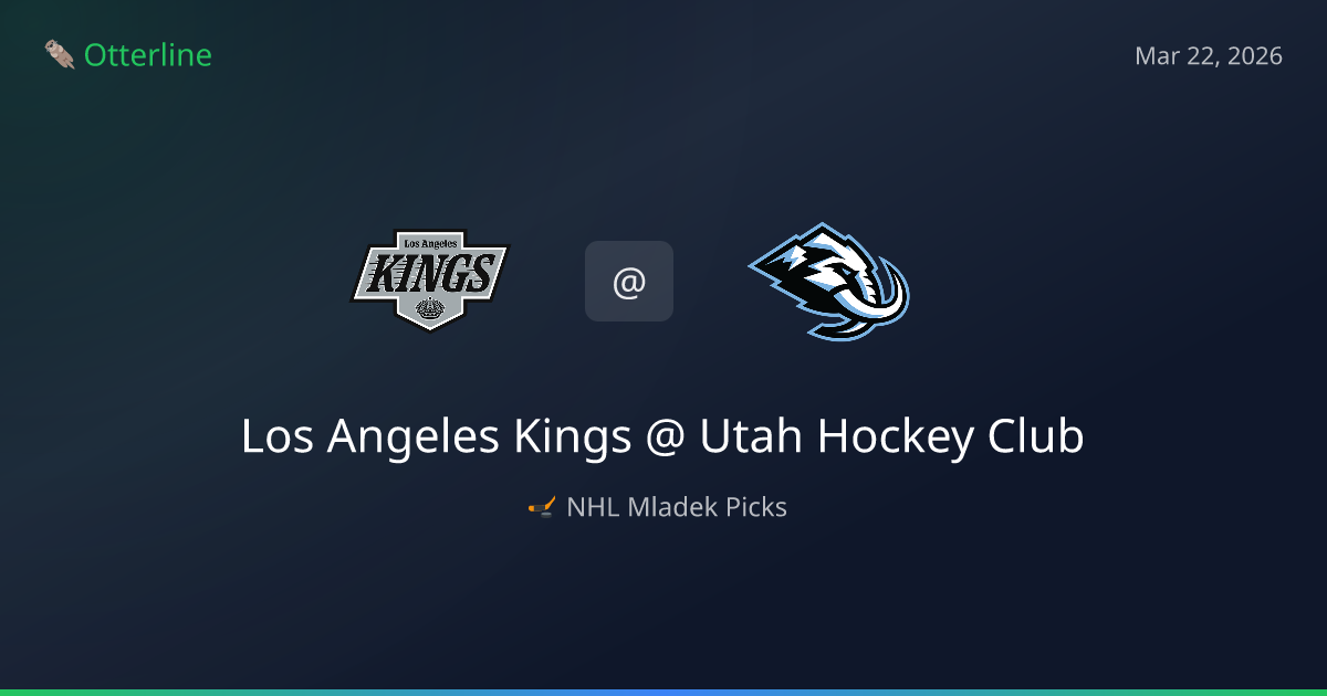 NHL Picks Today (March 22, 2026): Los Angeles Kings at Utah Hockey Club | AI Model Consensus