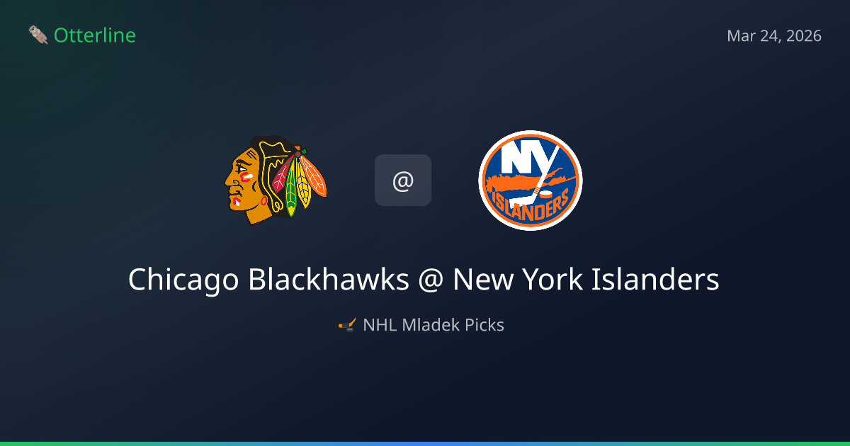 NHL Picks Today (March 24, 2026): Chicago Blackhawks at New York Islanders | AI Model Consensus