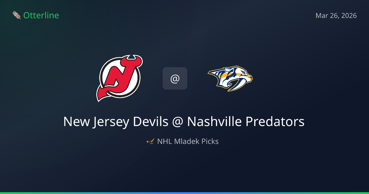 NHL Picks Today (March 26, 2026): New Jersey Devils at Nashville Predators | AI Model Consensus