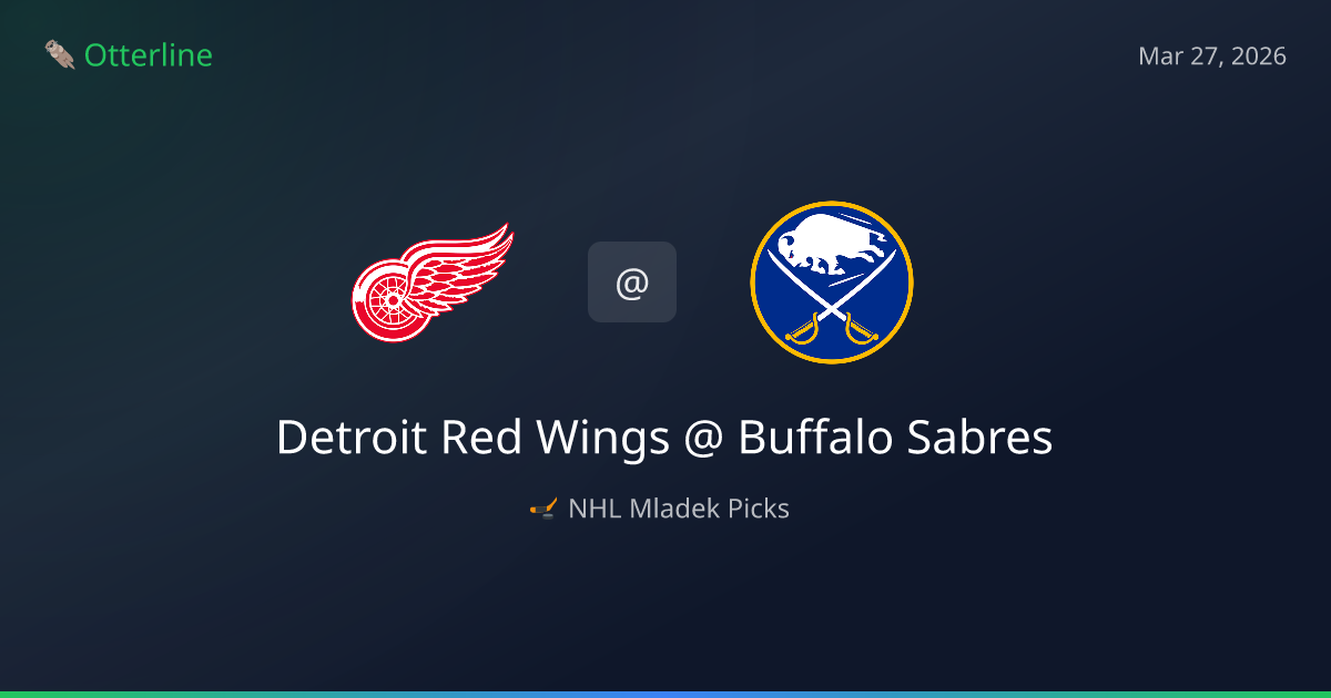 NHL Picks Today (March 27, 2026): Detroit Red Wings at Buffalo Sabres | AI Model Consensus
