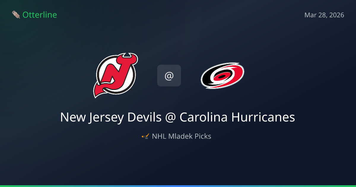 NHL Picks Today (March 28, 2026): New Jersey Devils at Carolina Hurricanes | AI Model Consensus