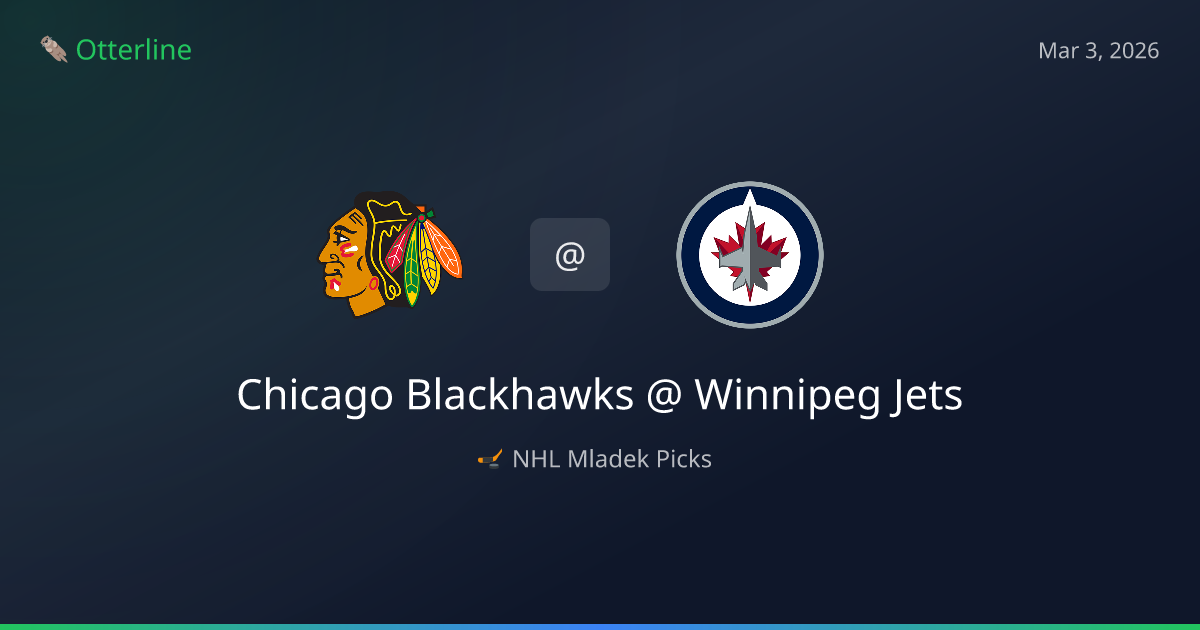 NHL Picks Today (March 3, 2026): Chicago Blackhawks at Winnipeg Jets | AI Model Consensus