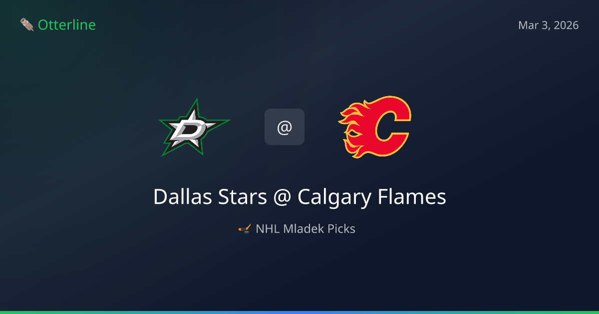 NHL Picks Today (March 3, 2026): Dallas Stars at Calgary Flames | AI Model Consensus