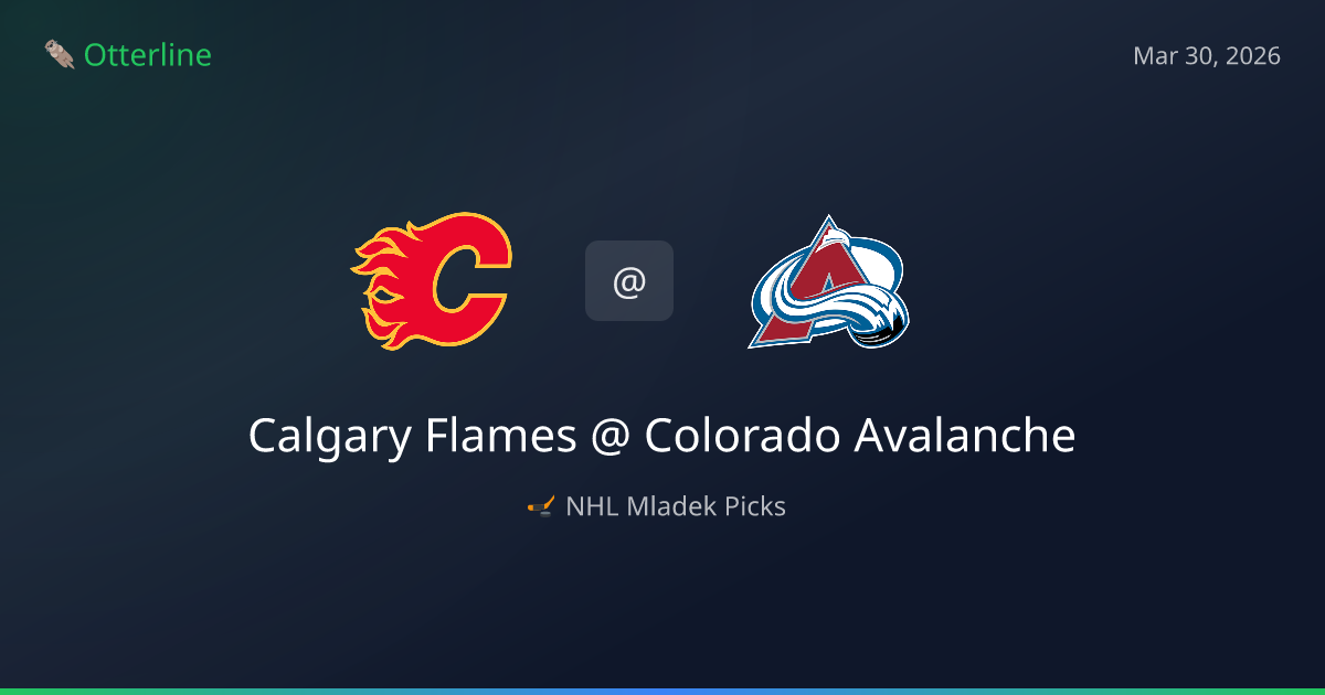 NHL Picks Today (March 30, 2026): Calgary Flames at Colorado Avalanche | AI Model Consensus