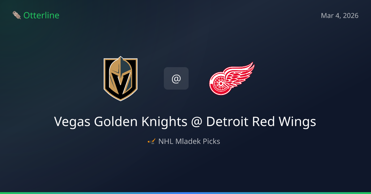 NHL Picks Today (March 4, 2026): Vegas Golden Knights at Detroit Red Wings | AI Model Consensus
