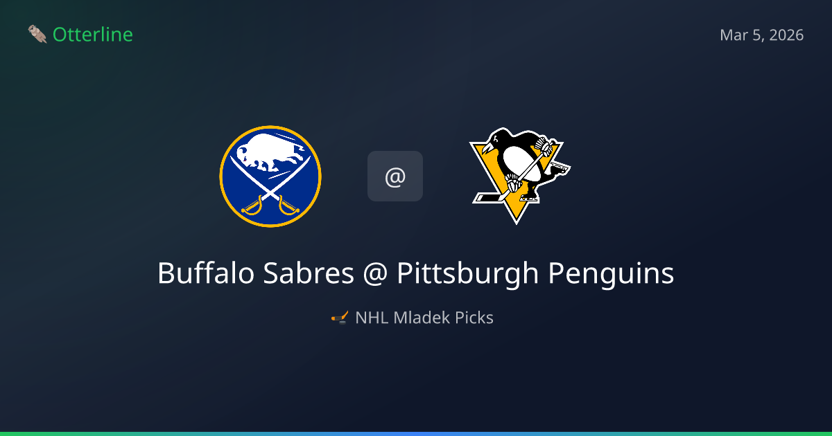 NHL Picks Today (March 5, 2026): Buffalo Sabres at Pittsburgh Penguins | AI Model Consensus