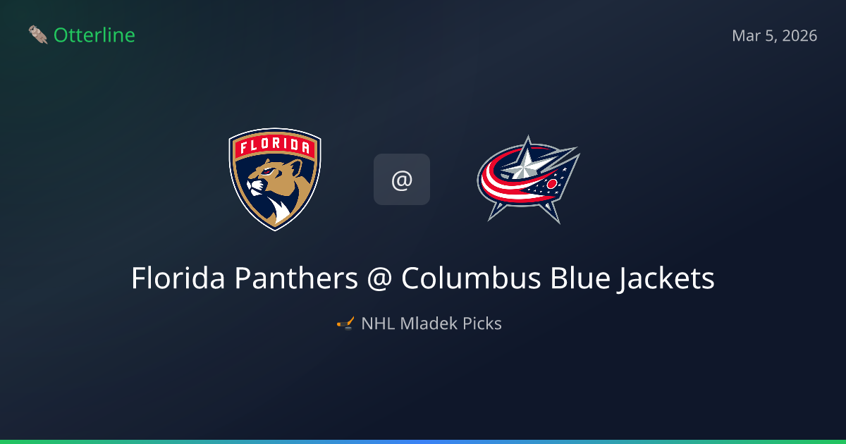 NHL Picks Today (March 5, 2026): Florida Panthers at Columbus Blue Jackets | AI Model Consensus