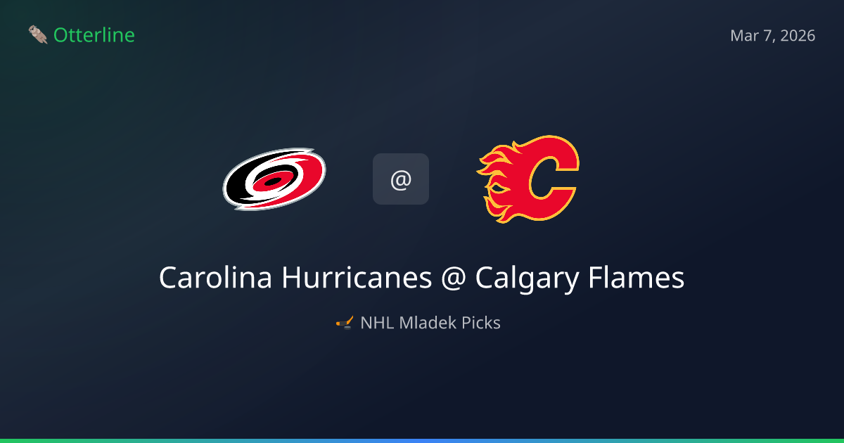 NHL Picks Today (March 7, 2026): Carolina Hurricanes at Calgary Flames | AI Model Consensus