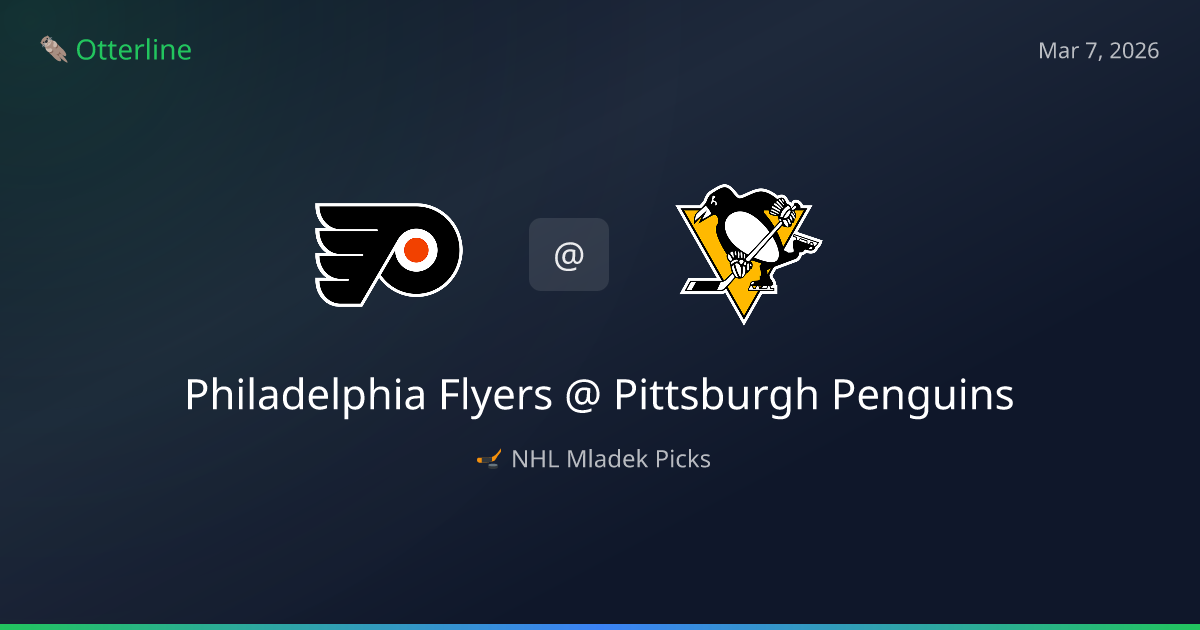 NHL Picks Today (March 7, 2026): Philadelphia Flyers at Pittsburgh Penguins | AI Model Consensus