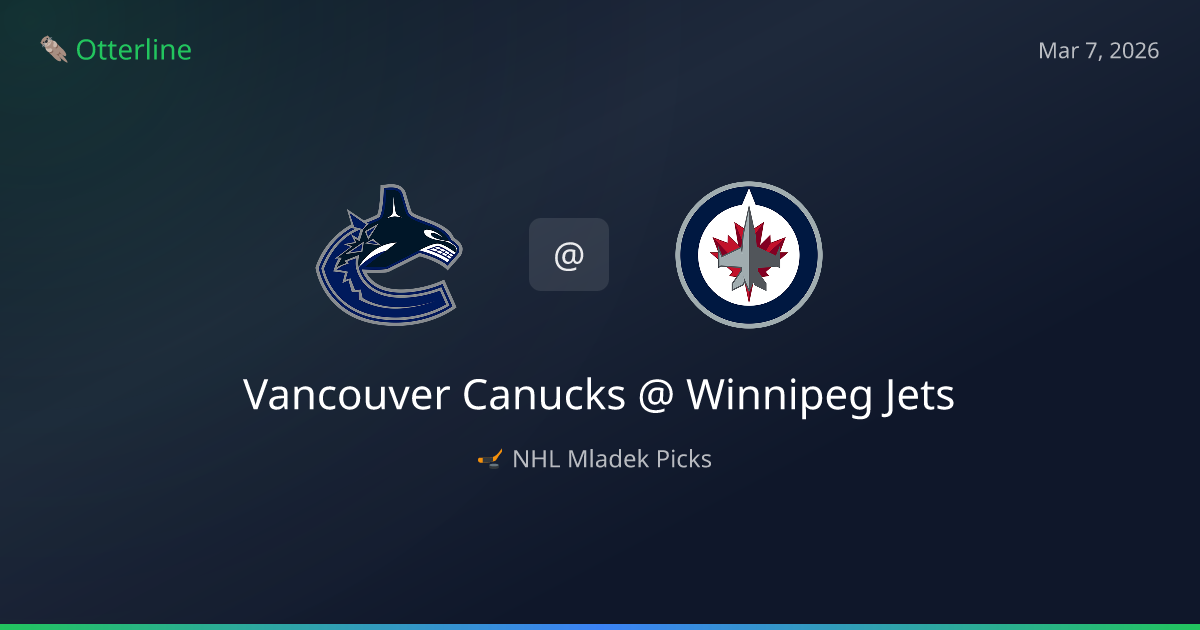 NHL Picks Today (March 7, 2026): Vancouver Canucks at Winnipeg Jets | AI Model Consensus