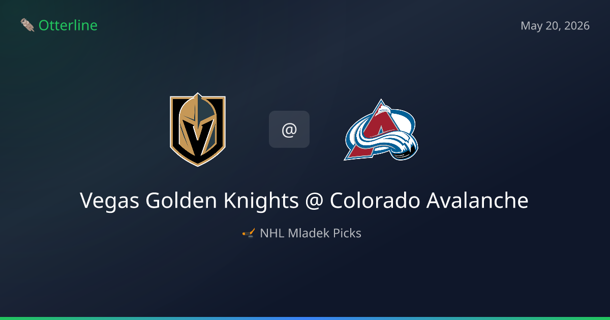 NHL Picks Today (May 20, 2026): Vegas Golden Knights at Colorado Avalanche | AI Model Consensus