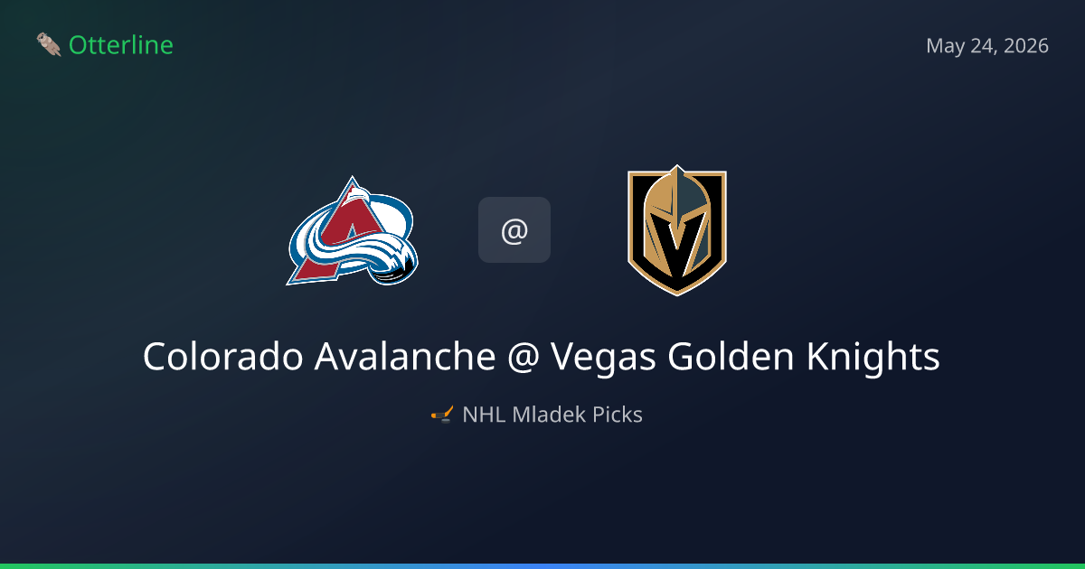 NHL Picks Today (May 24, 2026): Colorado Avalanche at Vegas Golden Knights | AI Model Consensus