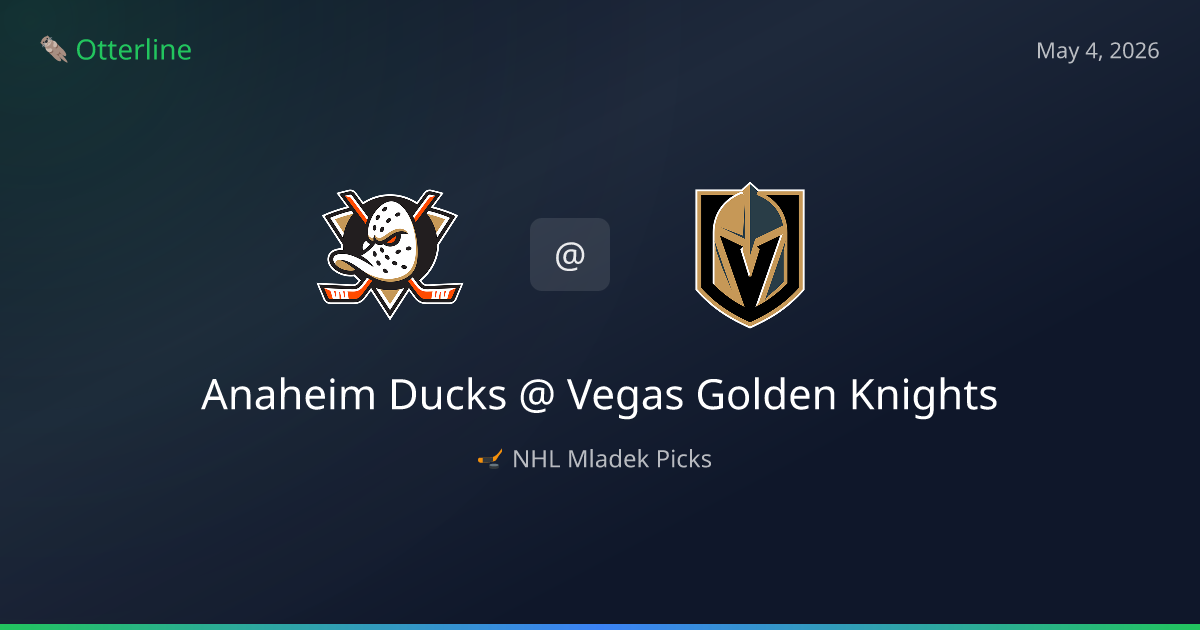NHL Picks Today (May 4, 2026): Anaheim Ducks at Vegas Golden Knights | AI Model Consensus