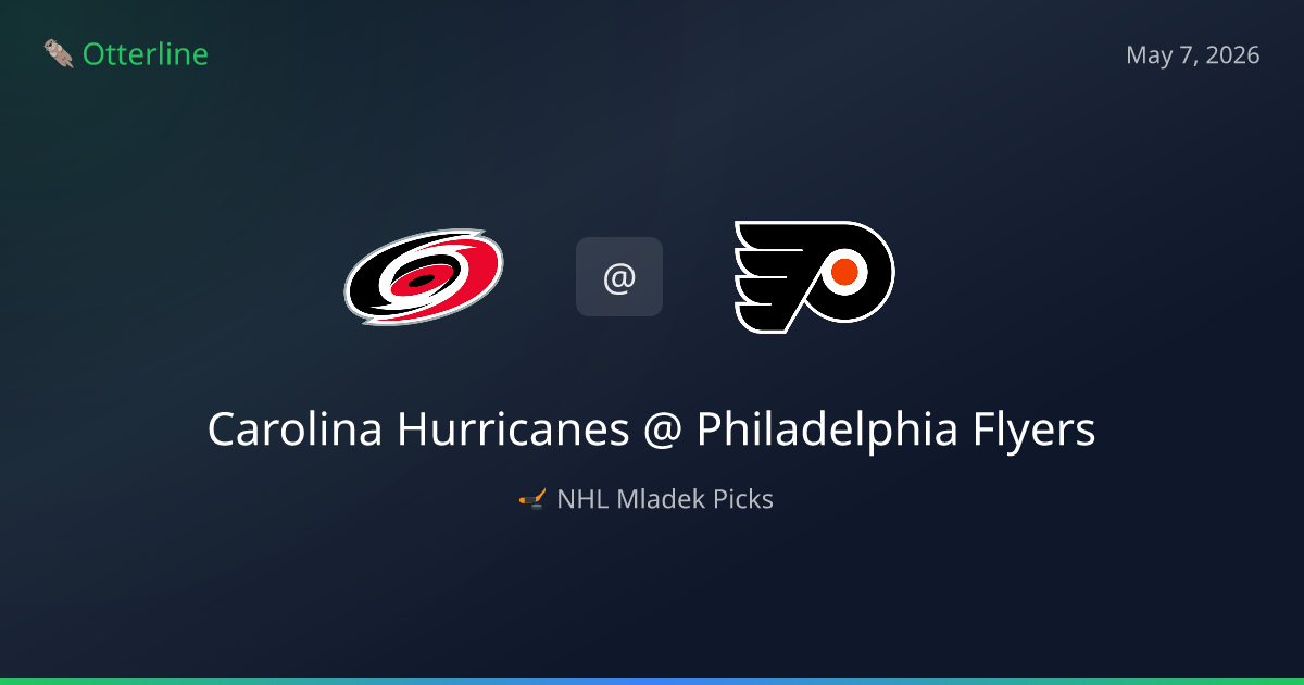NHL Picks Today (May 7, 2026): Carolina Hurricanes at Philadelphia Flyers | AI Model Consensus